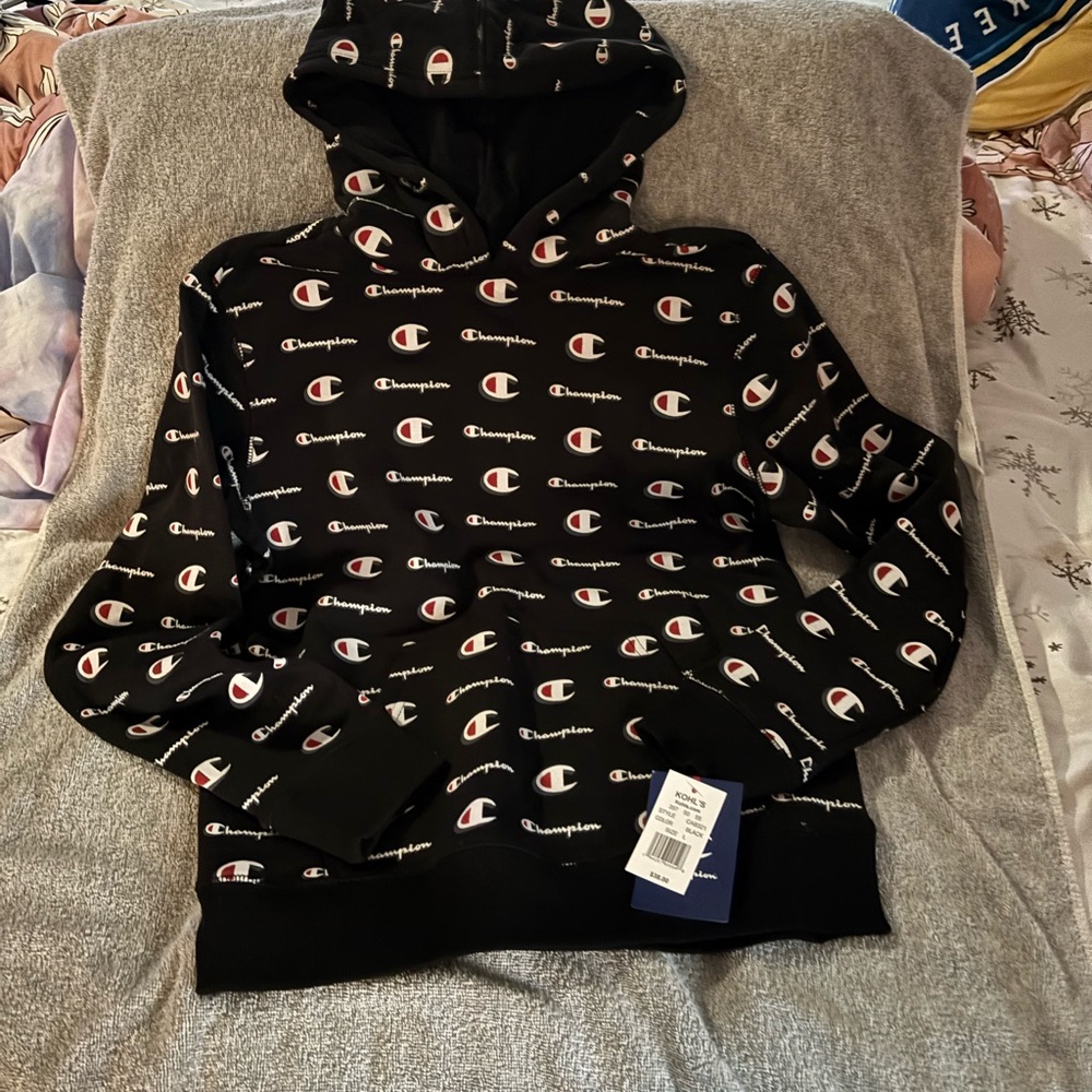 Champion Black Logo Sweatshirt